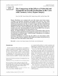 The Comparison of the Effects of Nebivolol and Metoprolol on